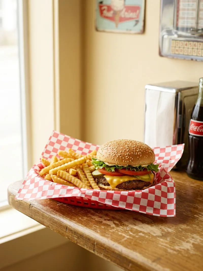 K-Burger and fries basket
